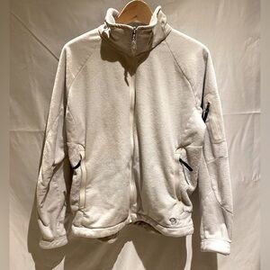 Mountain Hardwear Winter White Fleece Full zip jacket, size L